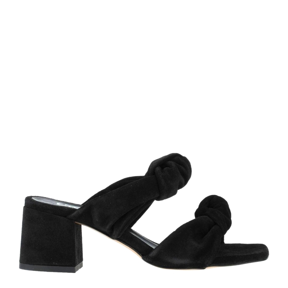 Women's Unlace black suede leather sandals